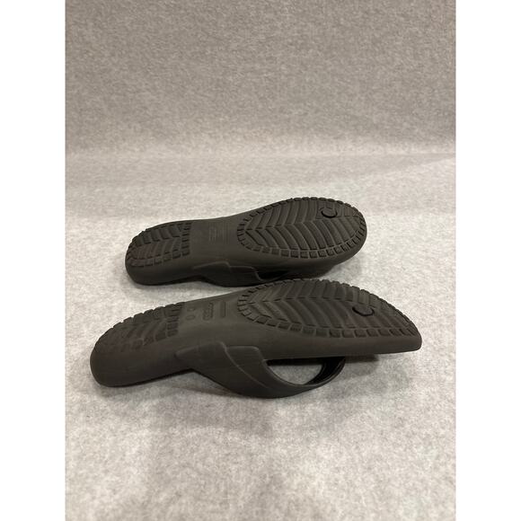 Crocs Kadee Women's Size 11 Black Lightweight Waterproof Thong Sandals Slippers - Picture 5 of 9